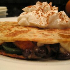 Pumpkin and Black Bean Quesadillas