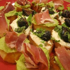 Asparagus, Leek, and Prosciutto Tartines