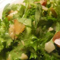 Peppery Green Salad with Manchego Cheese and Sauteed Pears