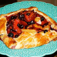 Plum and Blueberry Galette