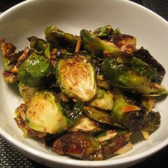 Maple Dijon Roasted Brussels Sprouts