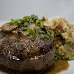 Filet Mignon with Mushroom Brandy Sauce