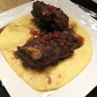 Braised Short Ribs over Creamy Goat Cheese Polenta