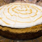 Pumpkin Cheesecake with Maple Caramel Sauce and Creme Fraiche Whipped Cream