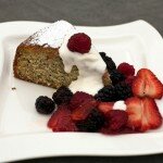 Orange Poppy-Seed Cake with Berries and Crème Fraîche