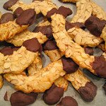 Chocolate-Dipped Marzipan Almond Crescent Cookies