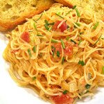 Capellini with Artichoke Hearts in a Tomato Cream Sauce