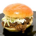 Slow-Cooker BBQ Beef with Sweet Cole Slaw