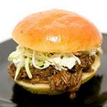 Slow-Cooker BBQ Beef with Sweet Cole Slaw