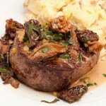 Filet Mignon with Morels in Truffle Butter and Tarragon Marsala Sauce