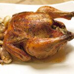 Roasted Chicken with Garlic and Cipollini Onions