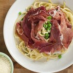 Bucatini with Meyer Lemon Cream Sauce and Prosciutto di Parma