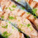 Grilled Salmon with Lime Butter Sauce