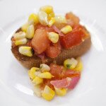 Grilled Corn and Tomato Bruschetta