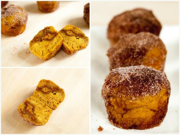 Biscoff-Stuffed Pumpkin Muffin Bites