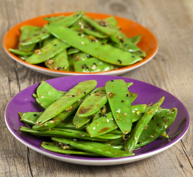 Sesame Snow Pea Salad | www.spachethespatula.com #recipe