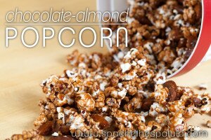 Chocolate Almond Popcorn | by Spache the Spatula (www.spachethespatula.com)