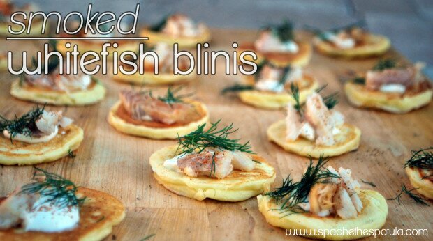 Smoked Whitefish Blinis | www.spachethespatula.com #recipe