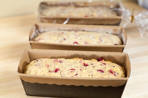 Cranberry-Eggnog Cakes