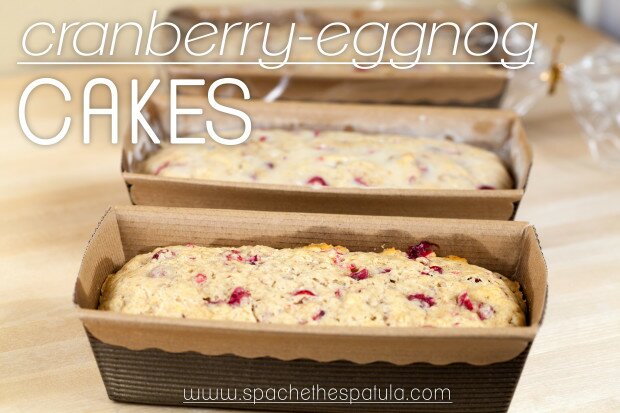 Cranberry Eggnog Cakes | by Spache the Spatula (www.spachethespatula.com)