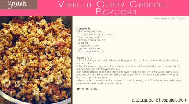 Vanilla Curry Popcorn | www.spachethespatula.com #recipe