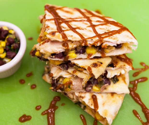 BBQ Chicken Quesadillas | www.spachethespatula.com #recipe