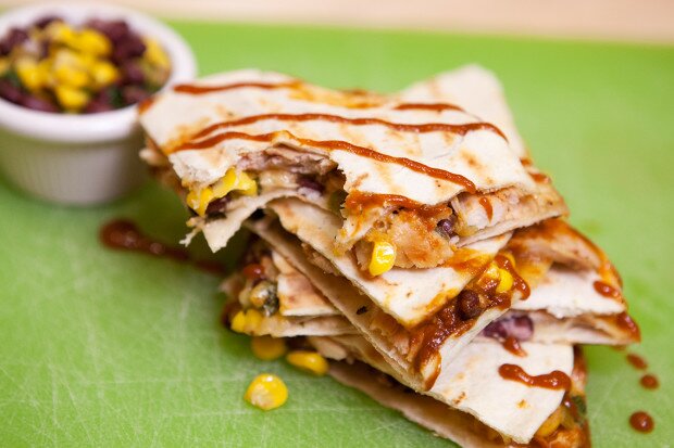 BBQ Chicken Quesadillas | www.spachethespatula.com #recipe