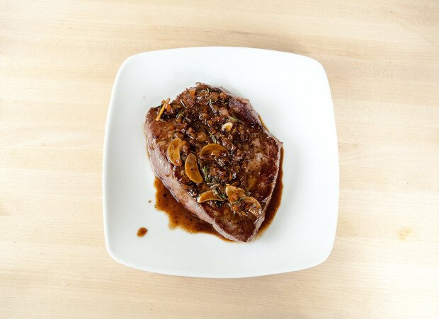 Bison Steaks with Thyme-Marsala Sauce