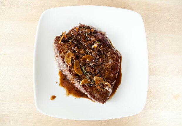 Bison Steaks with Thyme-Marsala Sauce | www.spachethespatula.com #recipe