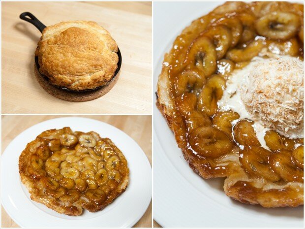 Mini Banana Tarte Tatin | www.spachethespatula.com #recipe