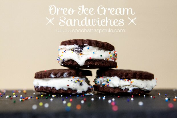 Oreo Ice Cream Sandwiches | www.spachethespatula.com #recipe