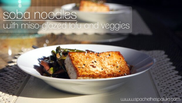 Soba Noodles with Miso-Glazed Tofu and Veggies | www.spachethespatula.com #recipe #vegan