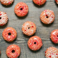 Baked Rose Water Donuts with White Chocolate Glaze | www.spachethespatula.com #recipe