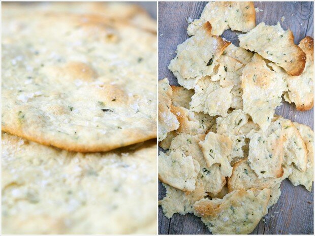 Rosemary & Sea Salt Flatbread Crackers | www.spachethespatula.com #recipe