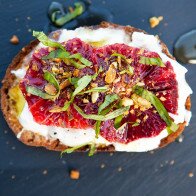 Blood Orange and Burrata Tartine | www.spachethespatula.com #recipe