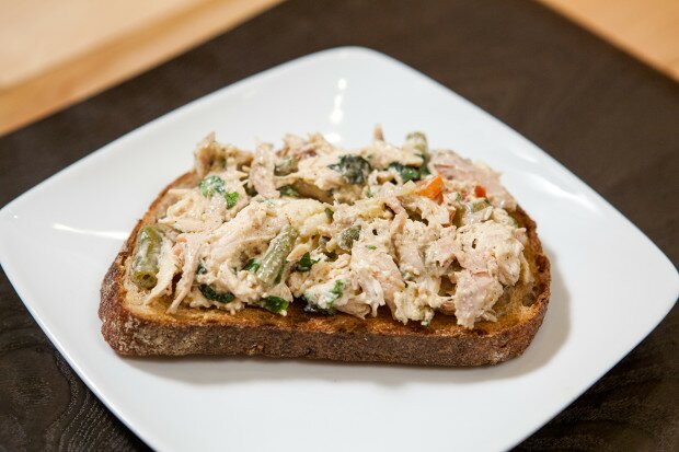 Chicken Salad with Pickled Vegetables | www.spachethespatula.com #recipe