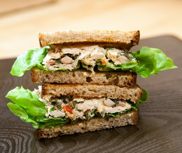 Chicken Salad with Pickled Vegetables | www.spachethespatula.com #recipe