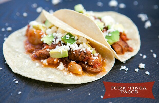 Pork Tinga Tacos | www.spachethespatula.com #recipe