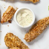 Coconut-Lime Chicken Fingers with Coconut Milk Ranch | www.spachethespatula.com #recipe