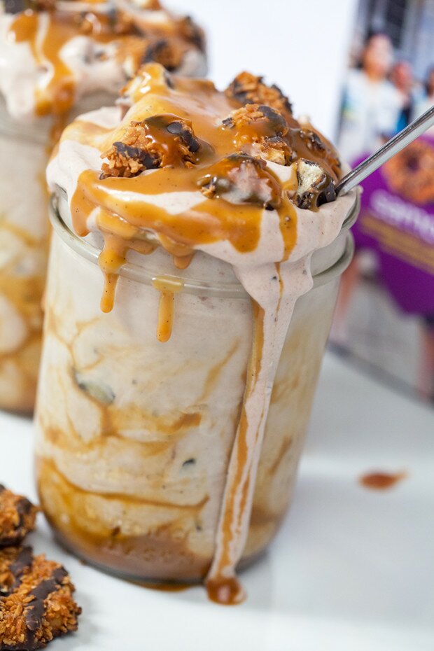 Samoa Blizzard | www.spachethespatula.com #recipe