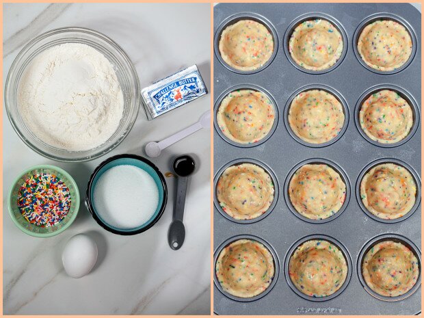 Funfetti Cookie Cups filled with Strawberry Milkshake Panna Cotta | www.spachethespatula.com #recipe