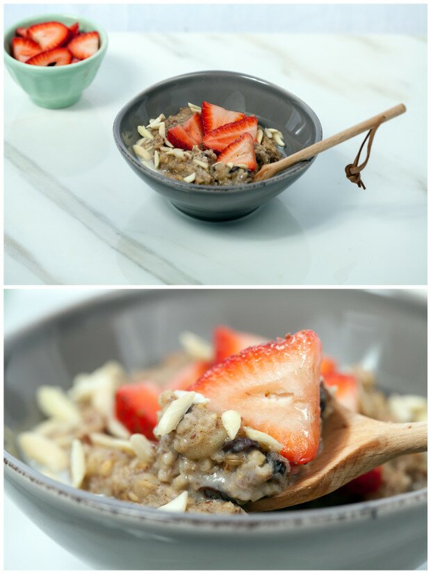 Spiced Banana Steel-Cut Oats | www.spachethespatula.com #recipe