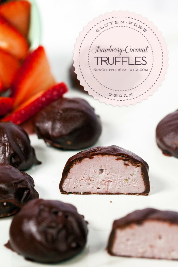 Strawberry-Coconut Truffles | www.spachethespatula.com #recipe