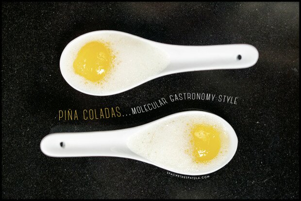 Piña Coladas...Molecular Gastronomy Style | www.spachethespatula.com #recipe