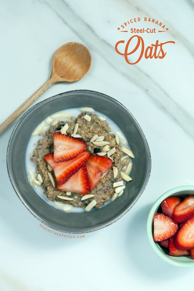 Spiced Banana Steel-Cut Oats | www.spachethespatula.com #recipe