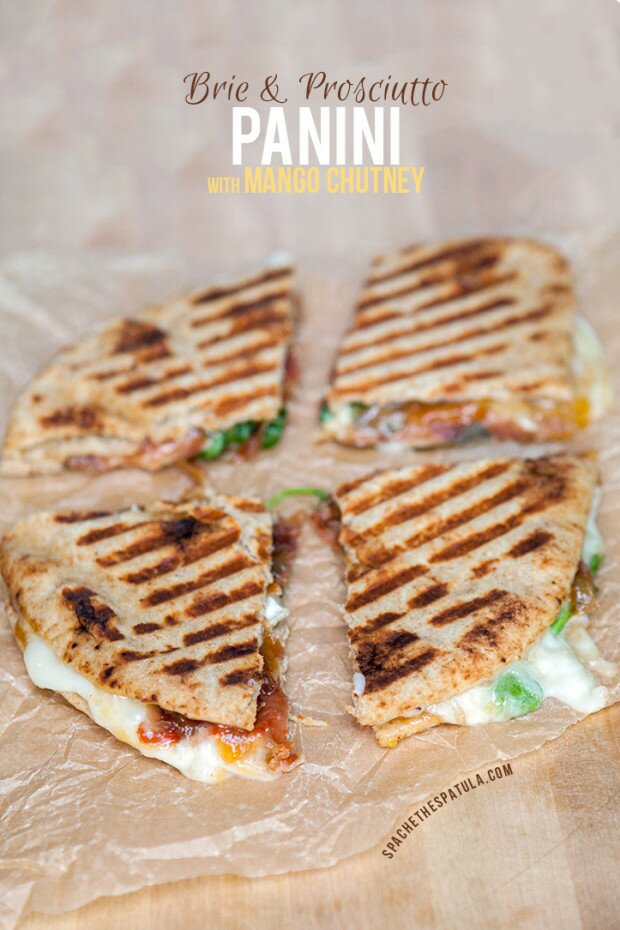 Brie and Prosciutto Panini with Mango Chutney | www.spachethespatula.com #recipe