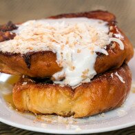 Coconut Cream Pie French Toast | www.spachethespatula.com #recipe