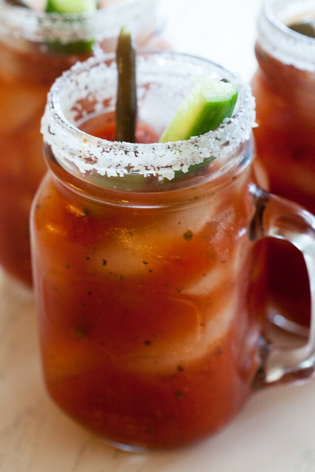 Mediterranean Bloody Marys | www.spachethespatula.com #recipe