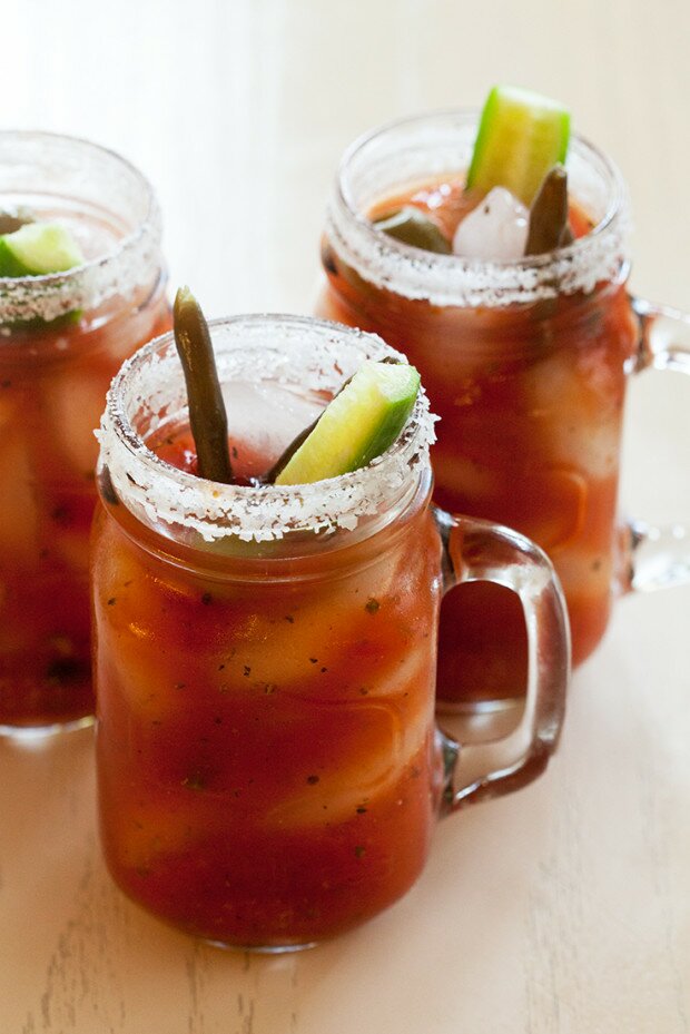 Mediterranean Bloody Marys | www.spachethespatula.com #recipe