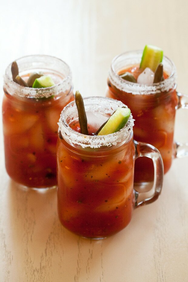 Mediterranean Bloody Marys | www.spachethespatula.com #recipe